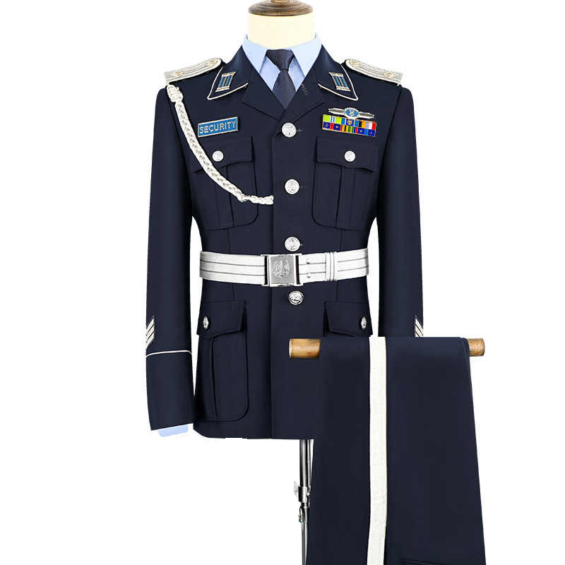 Men Formal Wear Sale - Pruisische stijl diepblauwe kleur veiligheidsuniform Luchthaven