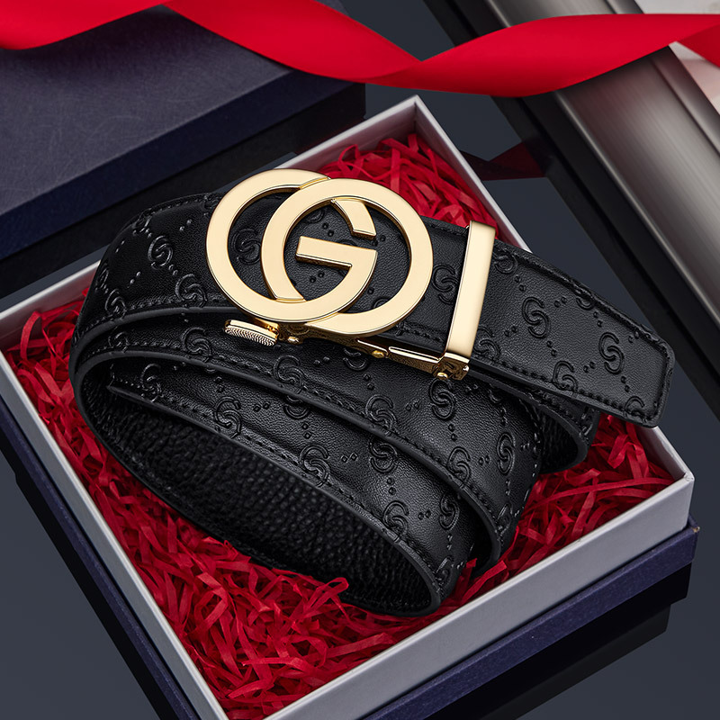Formal Belt Leather Thin - Nieuwe Dunne 34mm Zakelijke herenriem Formele