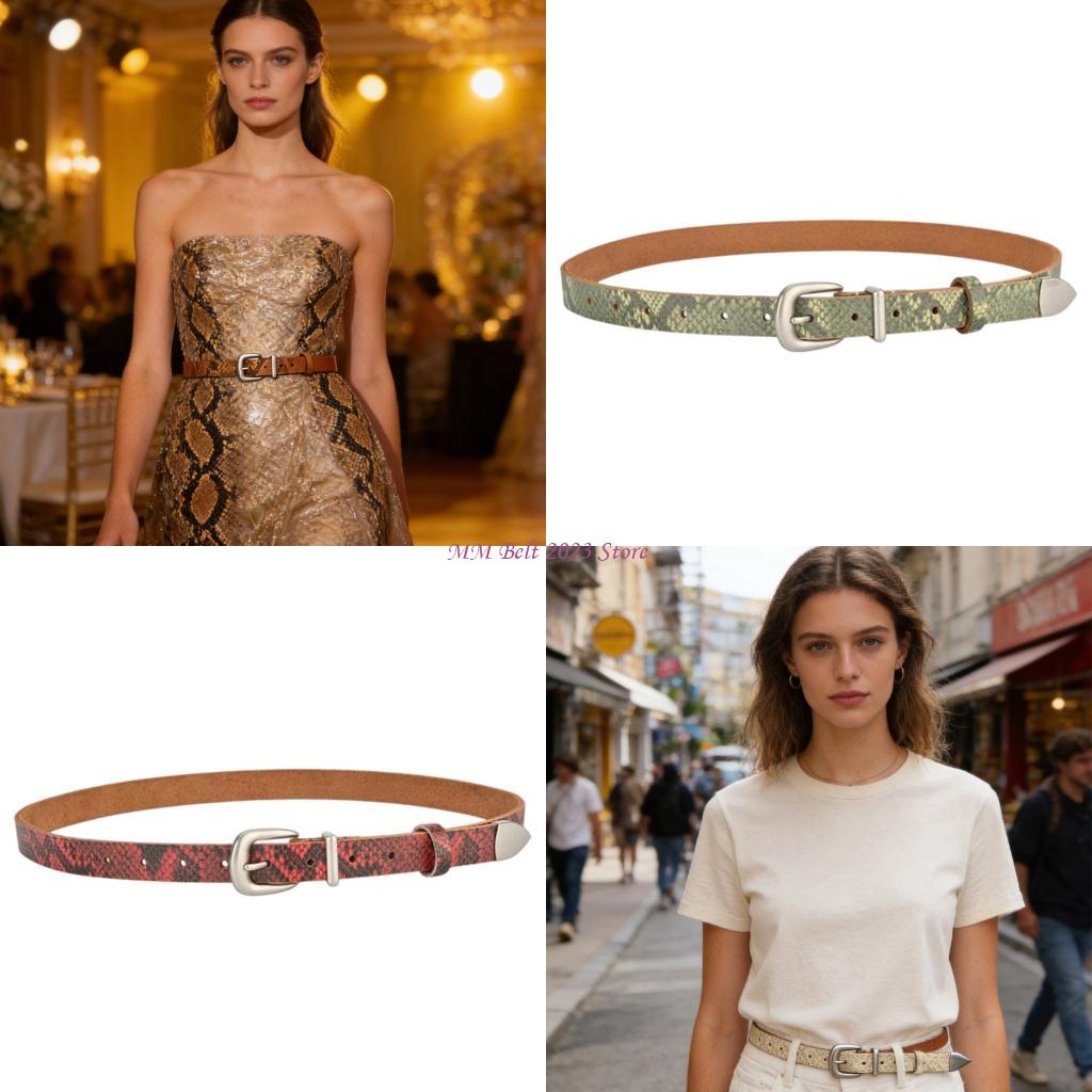 Formal Belt Leather Thin - 49ME Trendy dunne tailleband voor dames