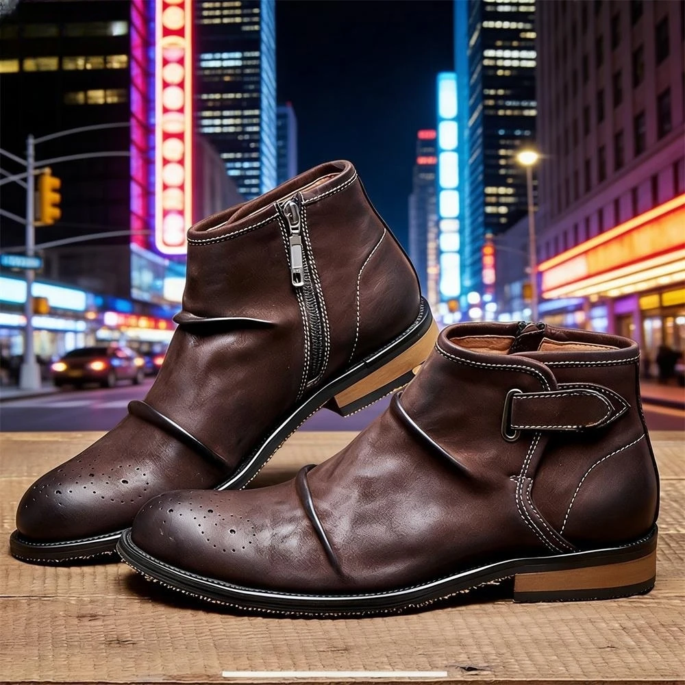 Heren Brogue enkellaarzen, ges - Formal Men Daily Wear Footwear recensie en prijs