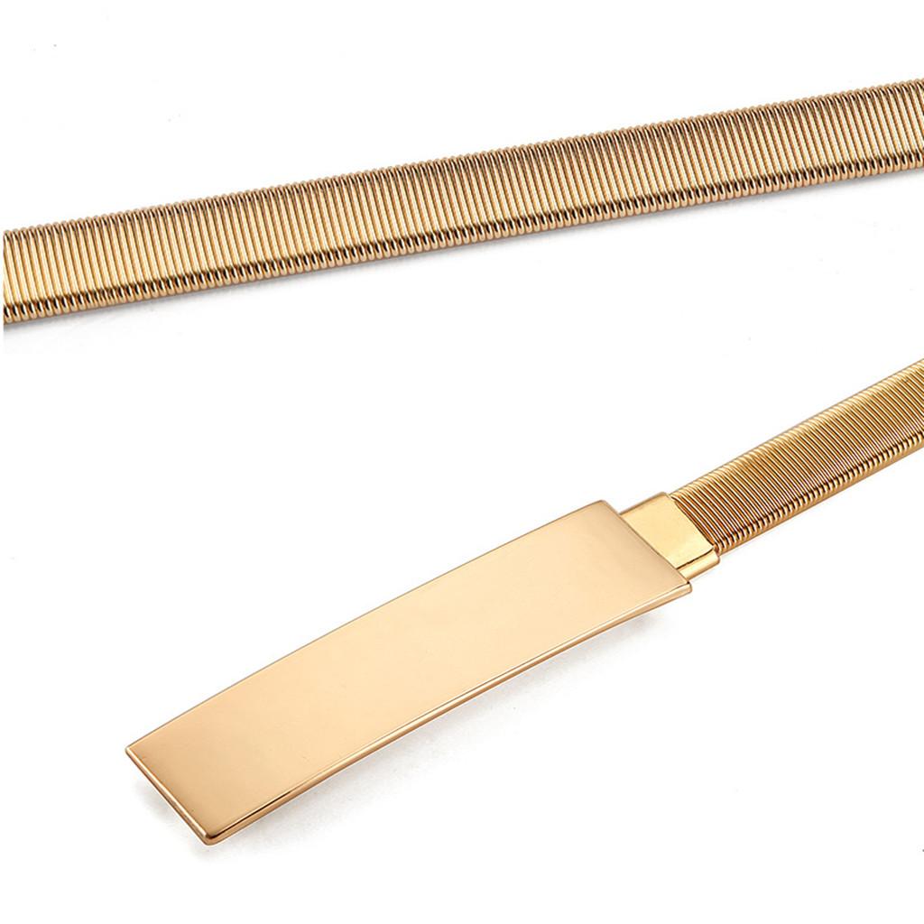 Smalle elastische riem met gou - Formal Belt Leather Thin recensie en prijs