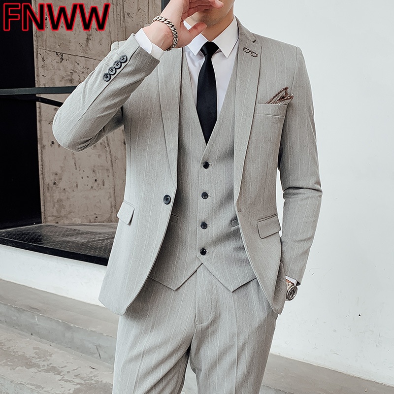 Heren Koreaanse stijl driedeli - Men'S Urban Formal Wear recensie en prijs
