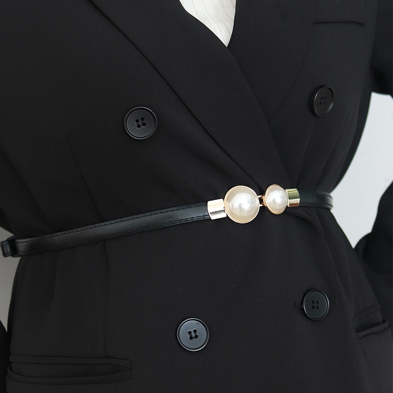 Elegante vintage parel taille  - Formal Belt Leather Thin recensie en prijs