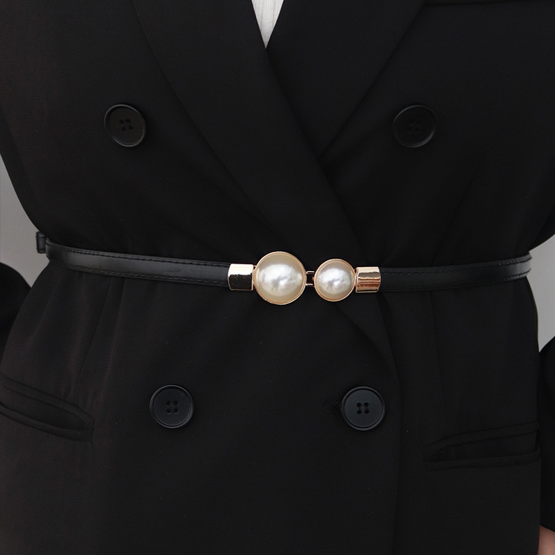Elegante vintage parel taille  - Formal Belt Leather Thin recensie en prijs