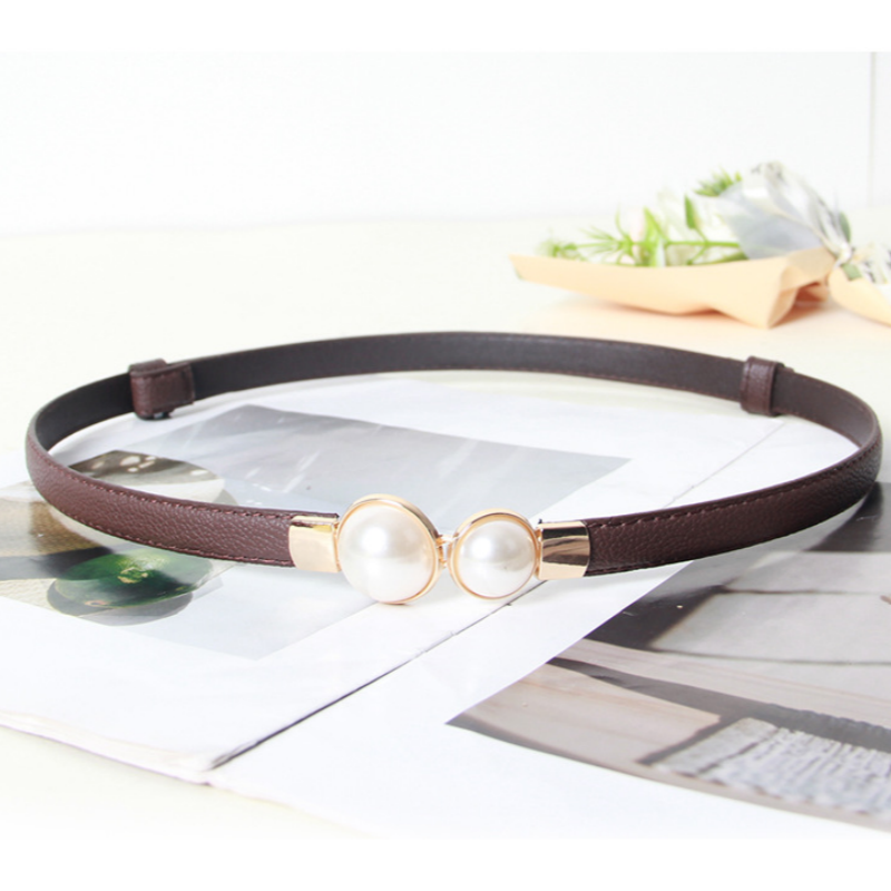 Elegante vintage parel taille  - Formal Belt Leather Thin recensie en prijs
